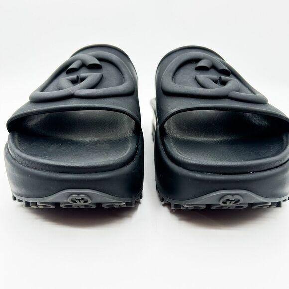 Gucci Interlocking GG Monogram Platform Slides Sandals Eu 41 US 11 - Picture 4 of 13